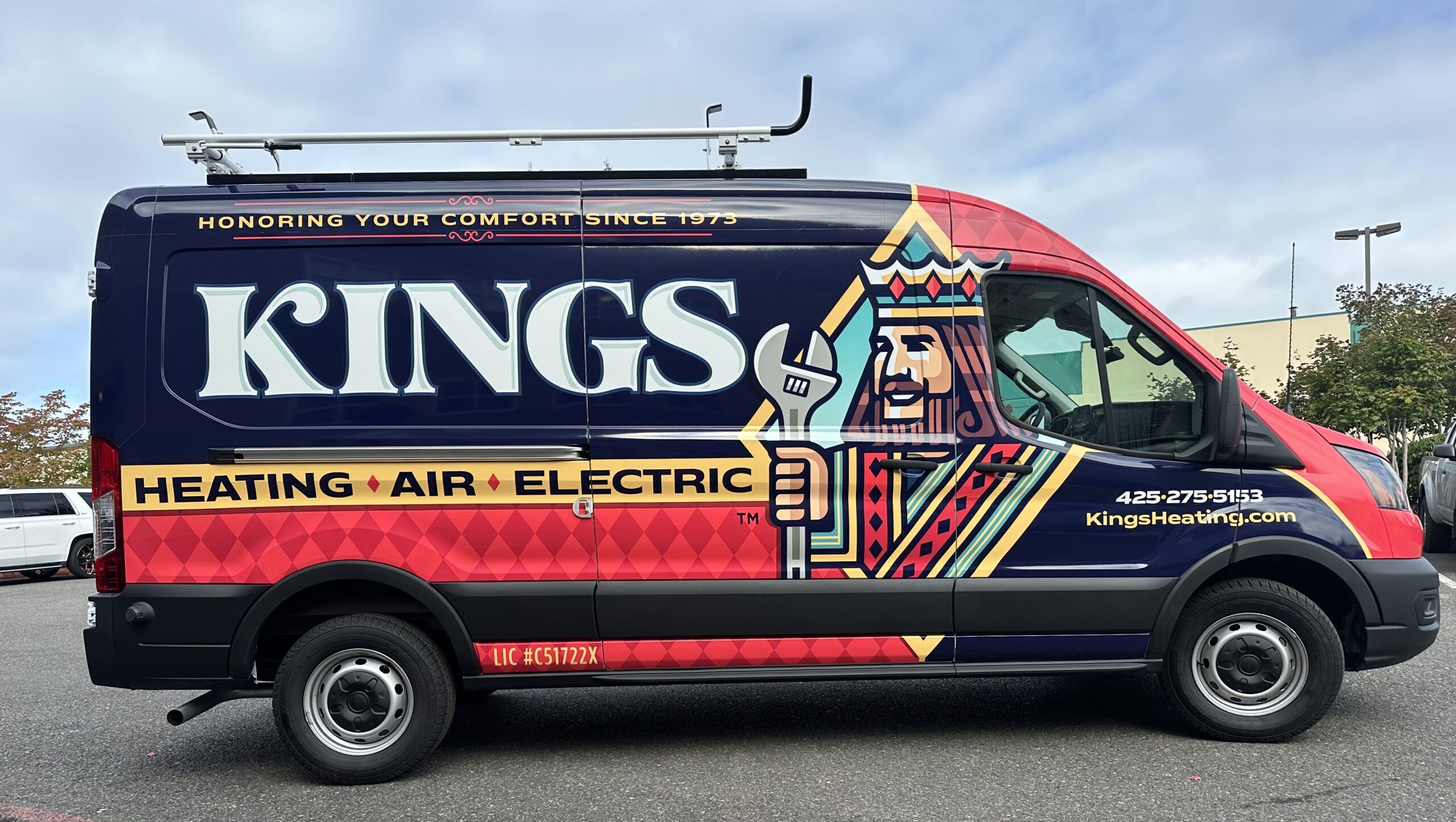 Kings Heating and Air Conditioning Vehicle Wrap