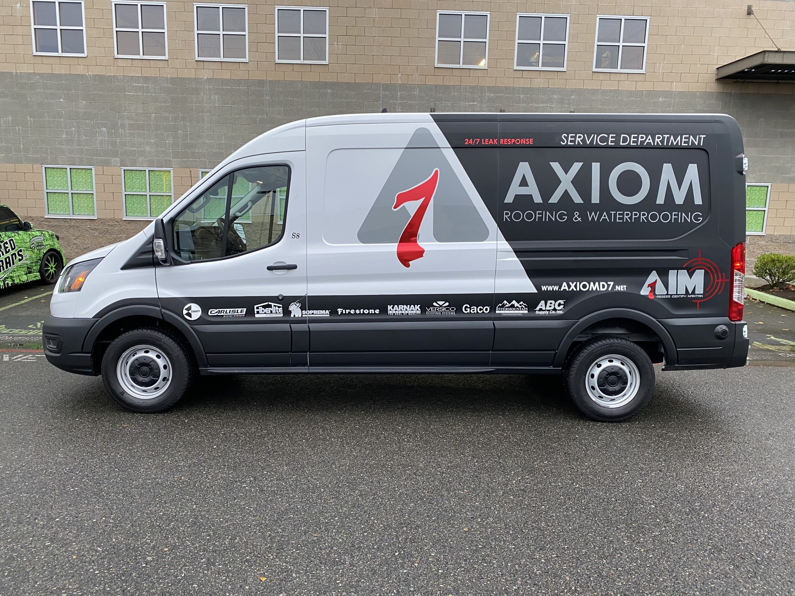 Axiom Roofing & Waterproofing Vehicle Wrap