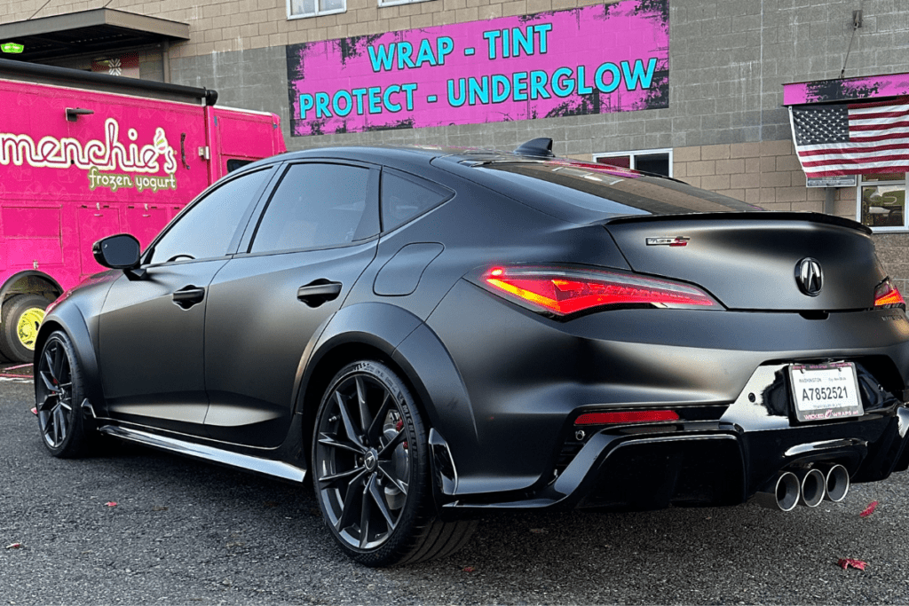 A car with professionally installed paint protection film (PPF).