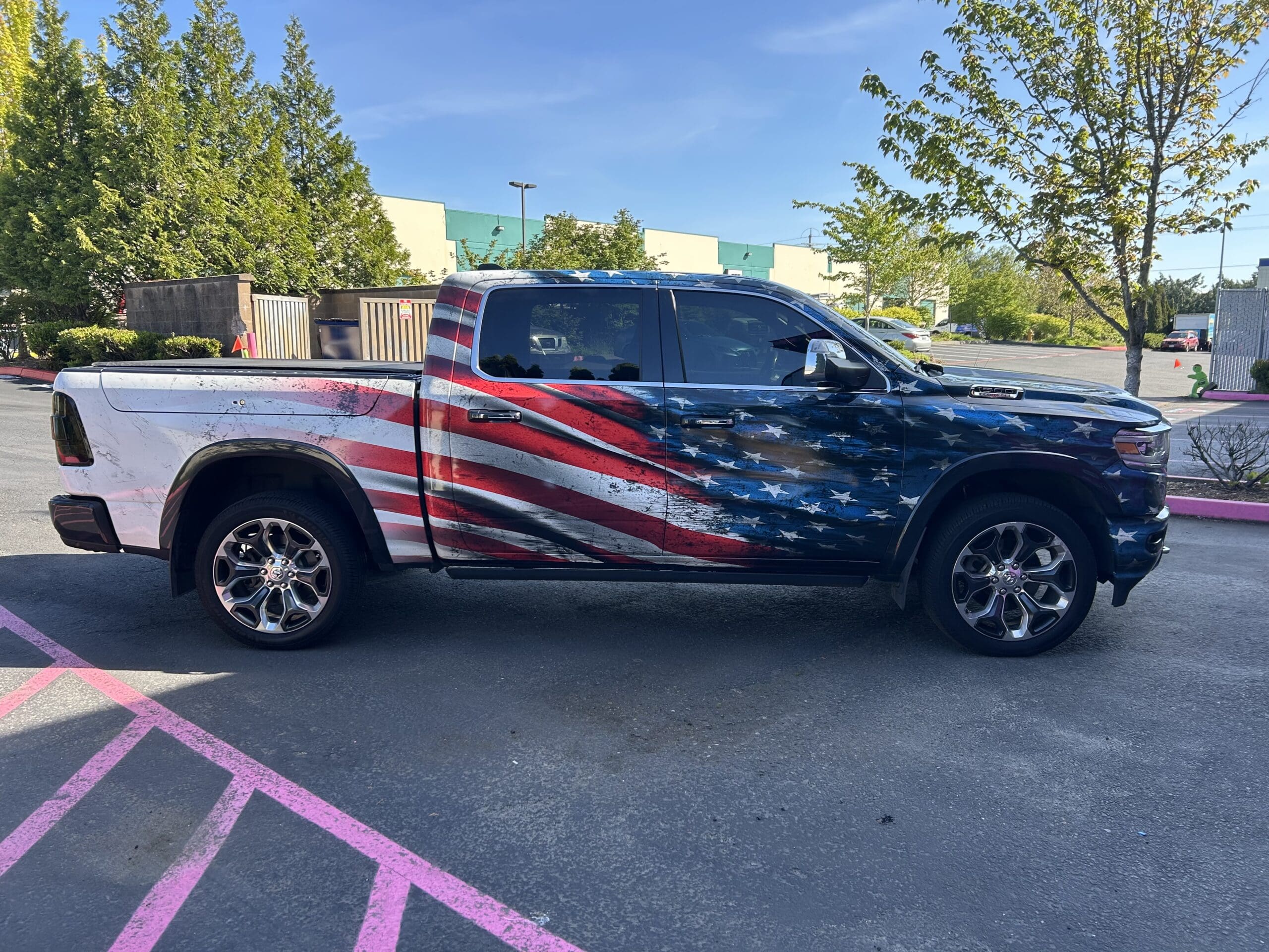 Ram 1500 – Custom Patriotic American Flag Wrap