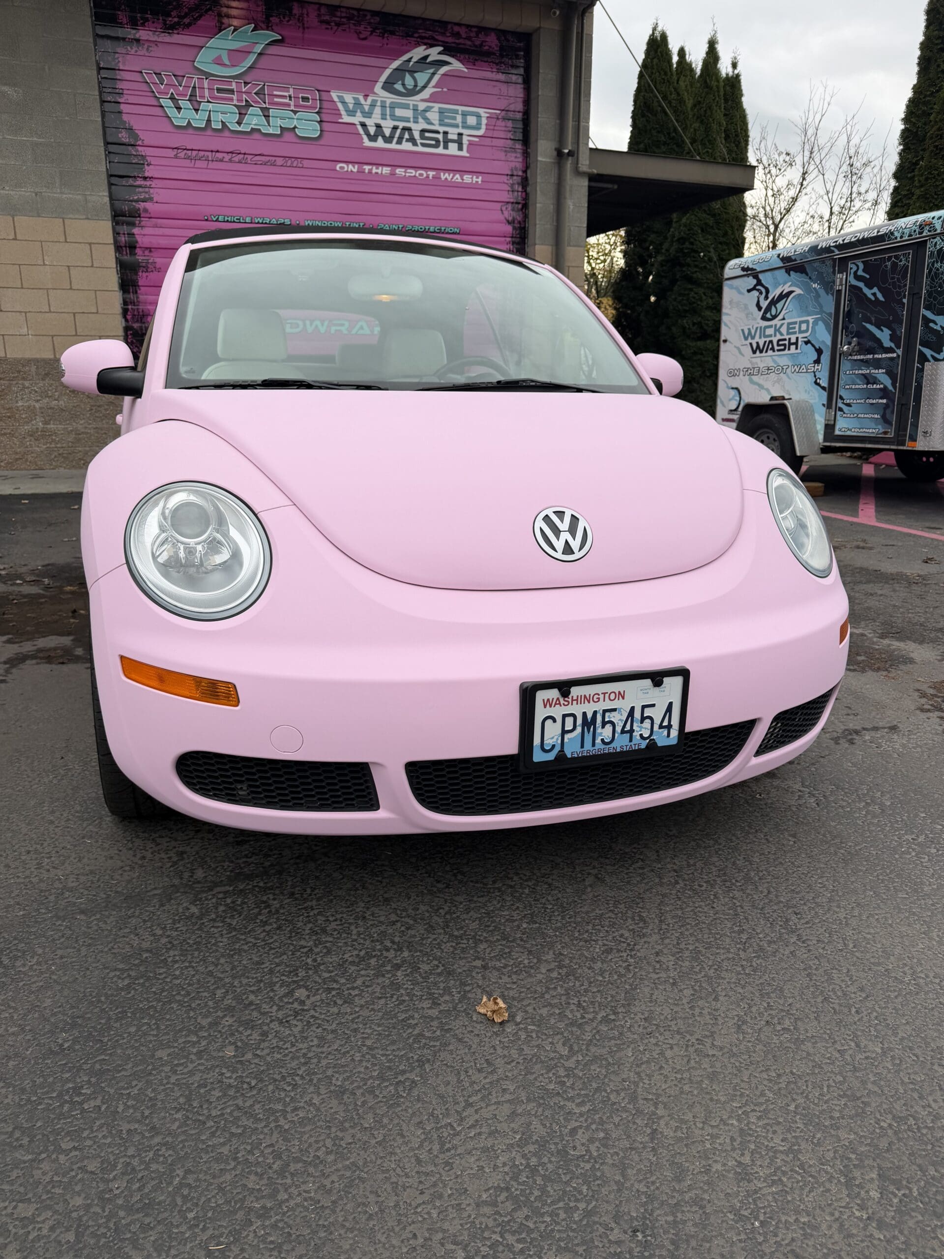 Volkswagen Beetle Convertible – Satin Bubblegum Pink Wrap