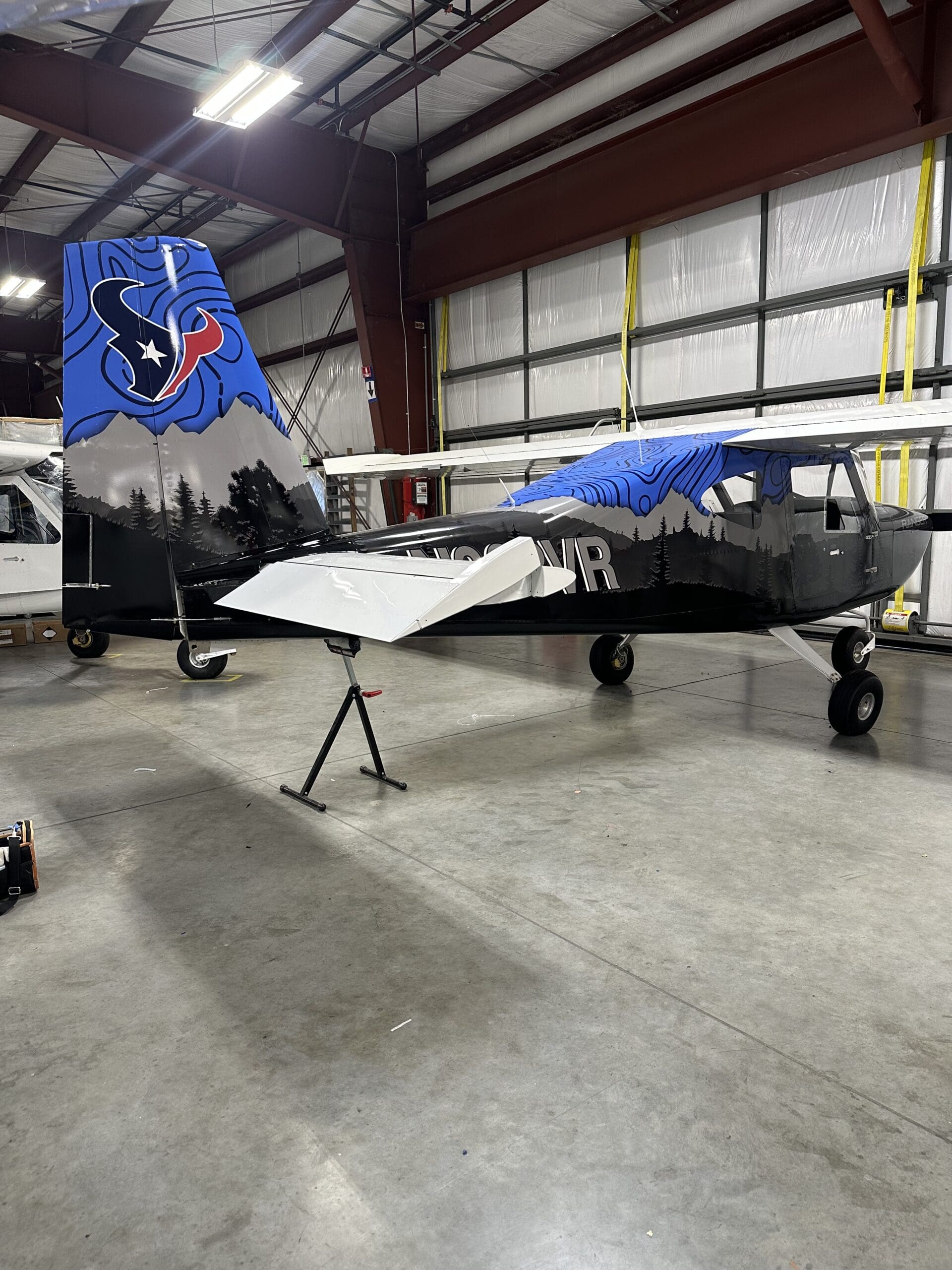 Custom Houston Texans Aircraft Wrap