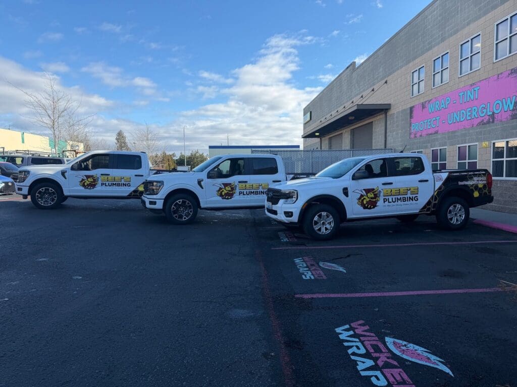 bees plumbing vehicle wraps